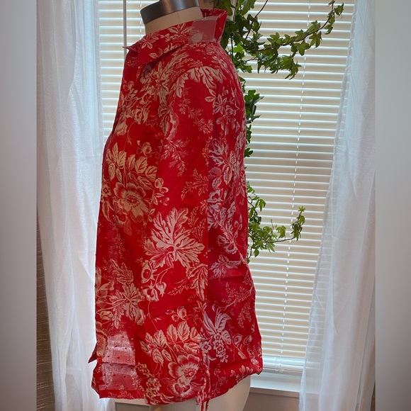 Draper’s & Damons floral button up shirt. Resortwear Vacation beach coast medium - Picture 3 of 7